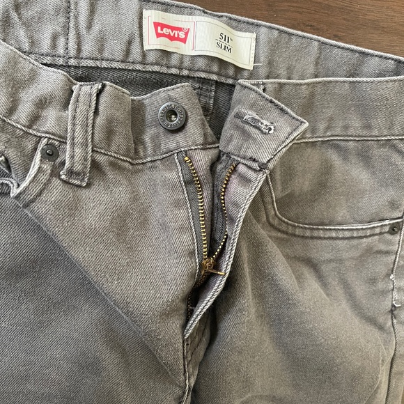 Levi's 511 Slim Boys Men 16 Reg Gray Denim Jeans W28"xL28" - Picture 6 of 9